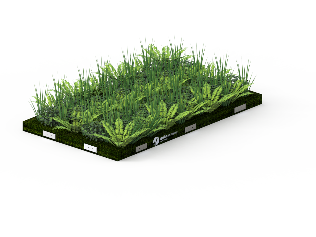 floating wetland 3d render